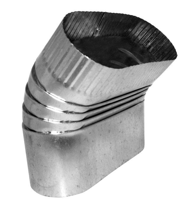 6" Oval Vertical 45 Angle Duct