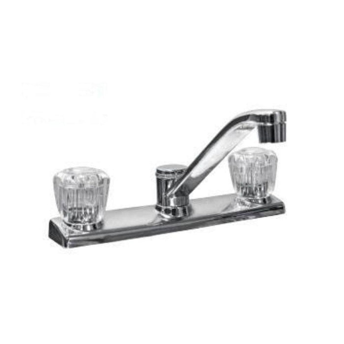 TWO HANDLE ACRYLIC KITCHEN FAUCET WITH SPRAY