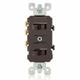 5241 Leviton Duplex Style Single-Pole / 3-Way Combination Switch - Brown