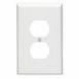 80503-I Leviton 1-Gang Duplex Device Receptacle Wallplate, Midway Size, Thermoset, Device Mount - Ivory