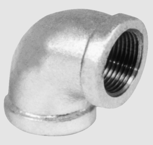 G-100A - 352-000C Legend Valve 1/8" China Galvanized 90° Elbow FPT x FPT - American Copper & Brass - LEGEND VALVE & FITTING MALLEABLE FITTINGS