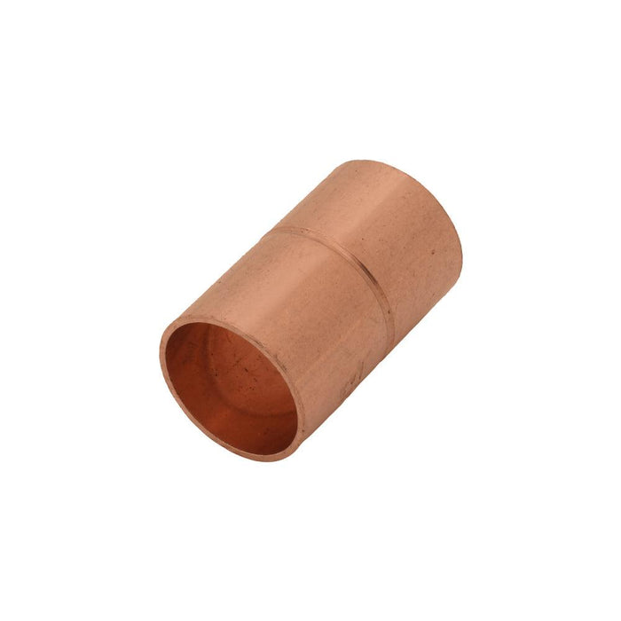 100-F - 600.5 NIBCO 1/2" Wrot Copper Coupling with Stop (5/8 OD) - American Copper & Brass - NIBCO INC SWEAT FITTINGS