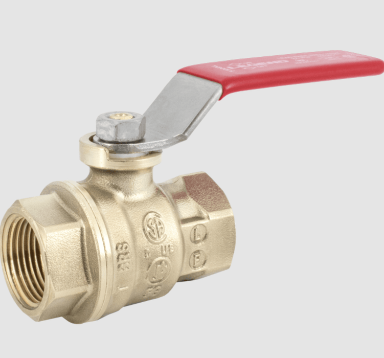 101-016 Legend Valve & Fitting 1-1/4" T1004 Forged Brass Large Pattern Full Port Ball Valve with Cubic Ball