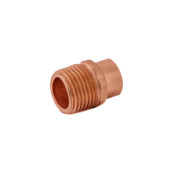 104-F - NIBCO 604 1/2" Wrot Copper Male Adapter, C X M (NPT) - American Copper & Brass - NIBCO INC SWEAT FITTINGS