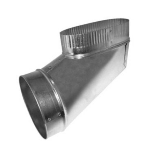 1066NC - 6 Oval to Round End Boot - American Copper & Brass - JONES MFG & SUPPLY CO DUCTWORK- B VENT