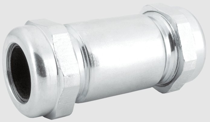 303-108 - 2" Galvanized Compression (IPS) Coupling - American Copper & Brass - LEGEND VALVE & FITTING COMPRESSION FITTINGS