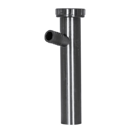 35328 - 1-1/2" X 8" BLACK POLY D/C DISHWASHER TAILPIECE WITH 7/8" BARB - American Copper & Brass - EZFLOIN761 PLASTIC TUBULAR