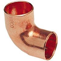 107C-E - NIBCO 607 3/8" C x C 90° Wrot Copper Elbow, Close Rough - American Copper & Brass - NIBCO INC SWEAT FITTINGS