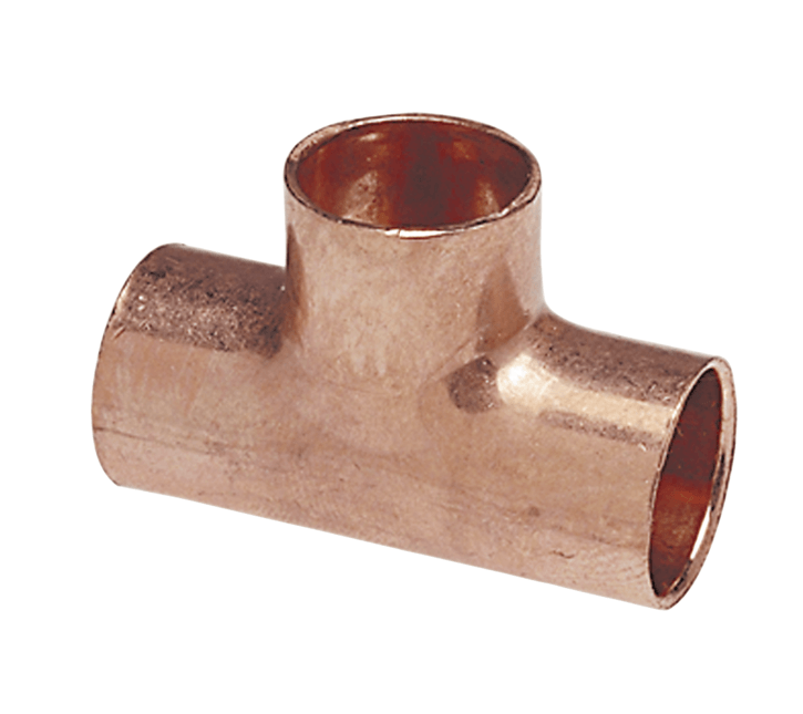 111RR-SFS - 2" X 1/2" X 2" WROT COPPER REDUCING TEE - American Copper & Brass - NIBCOPV191 SWEAT FITTINGS