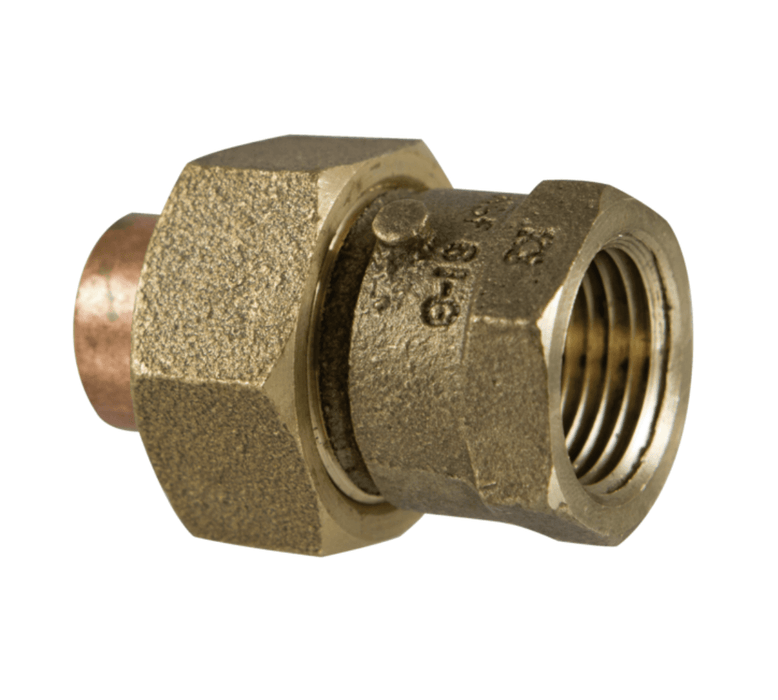 1_2" LEAD FREE CAST BRASS UNION C X FIP (5_8" OD X 1_2" FIP)