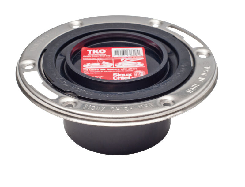 884-ATM SIOUX CHIEF 3"HUB/INSIDE 4"ABS CLOSET FLANGE