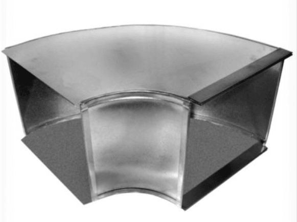 1146128 - 12" X 8" Flat Duct 90° - American Copper & Brass - JONES MFG & SUPPLY CO DUCTWORK- B VENT