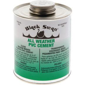 A7075-32 - 32 OZ ALL WEATHER PVC CEMENT (CLEAR) - MEDIUM - American Copper & Brass - BLACKSW651 PVC CEMENT