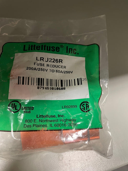 LRU226R - 200 AMP TO 60 AMP 250 VOLT FUSE REDUCER - American Copper & Brass - LITTELF016 Inventory Blowout