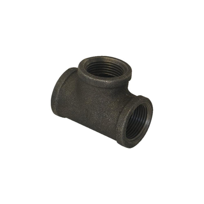 M-101F - 1/2 BLACK TEE - American Copper & Brass - USD Products MALLEABLE FITTINGS