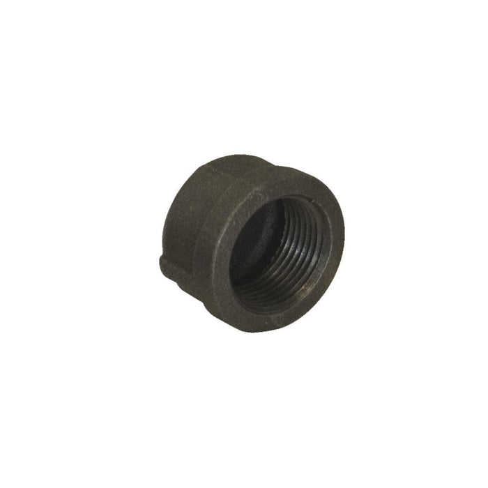 M-108K - 3/4 BLK CAP - American Copper & Brass - USD Products MALLEABLE FITTINGS