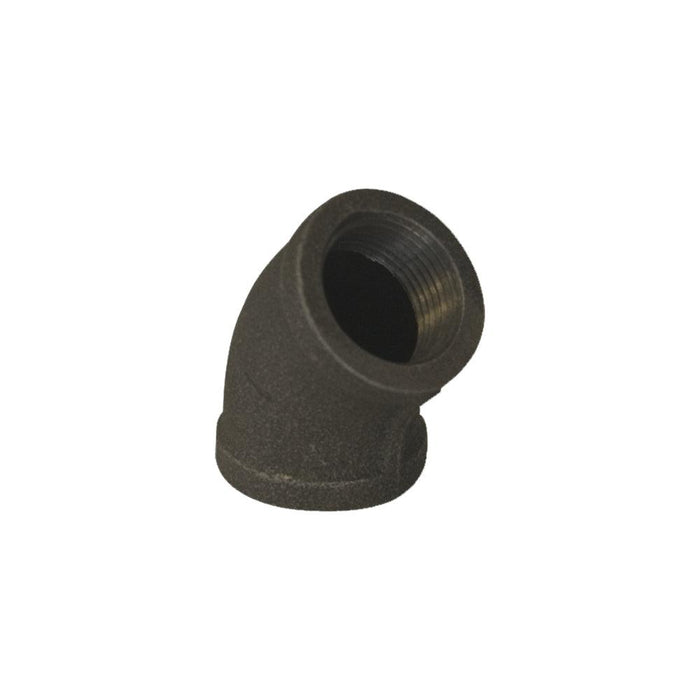M-125F - 1/2 BLK 45 ELBOW - American Copper & Brass - USD Products MALLEABLE FITTINGS