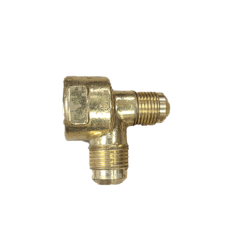 A53EFF - T5-688 United Brass 3/8" OD Flare X 1/2" FIP X 1/2" OD Flare Brass Tee - American Copper & Brass - UNITED BRASS MFG INC DOMESTIC BRASS FLARE FITTINGS