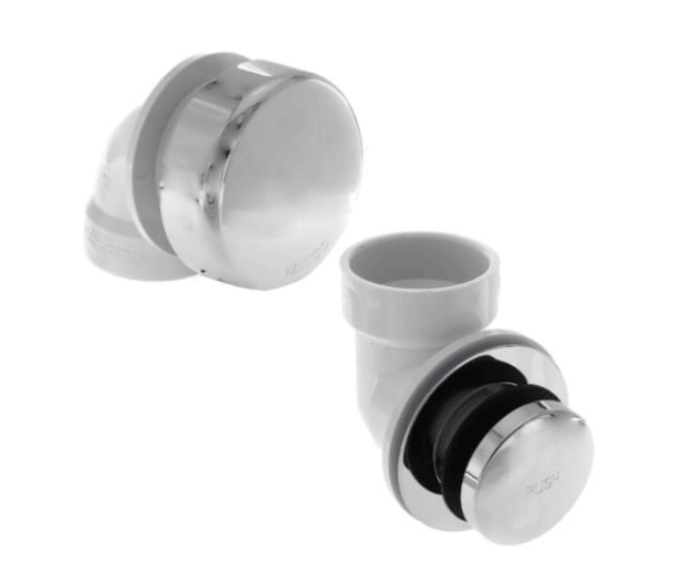 Innovator 901 Schedule 40 PVC Bath Waste Half Kit with Foot Actuated Bathtub Stopper (Chrome Plated) 901-FA-PVC-CP