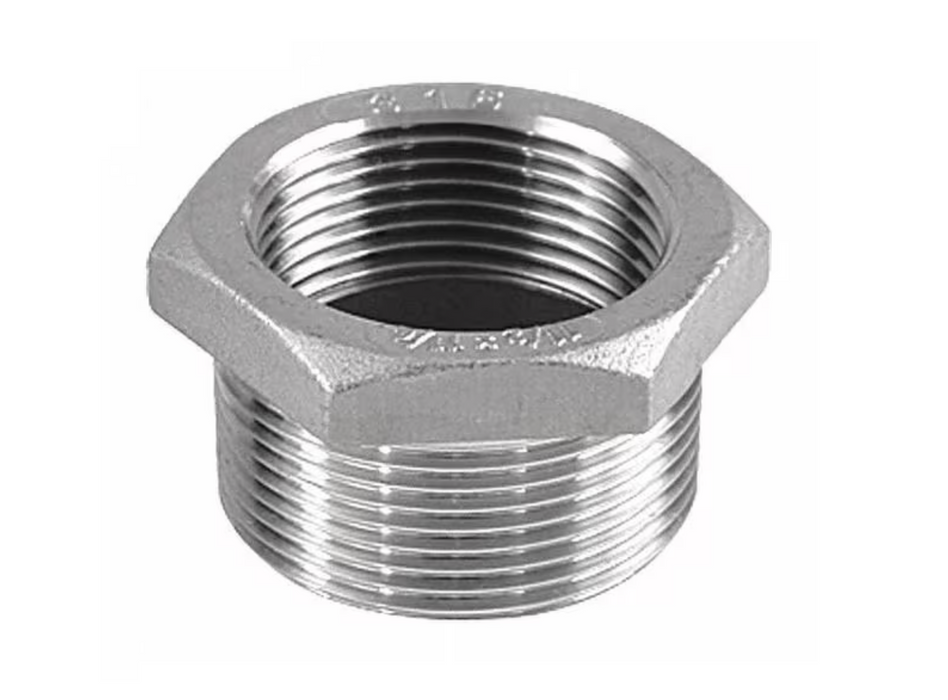 1 1/2 X 1 STAINLESS STEEL HEX BUSHING (316)