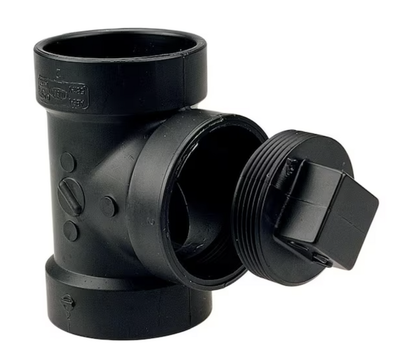 3 CLEANOUT TEE W/ ORING PLUG