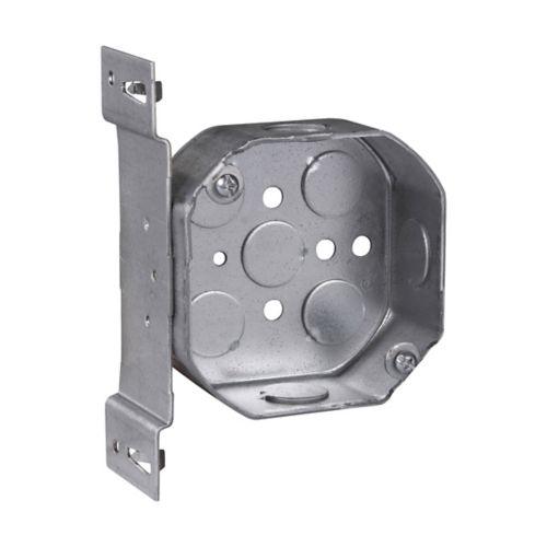 TP282 - TP282 Eaton Crouse-Hinds Octagon Outlet Box, (5) 1/2", 4", S, Set 1/2", Conduit (No Clamps), 1-1/2", Steel, (3) 1/2", Fixture Rated, 15.5 Cubic Inch Capacity - American Copper & Brass - CROUSE-HINDS ELECTRICAL BOXES AND COVERS