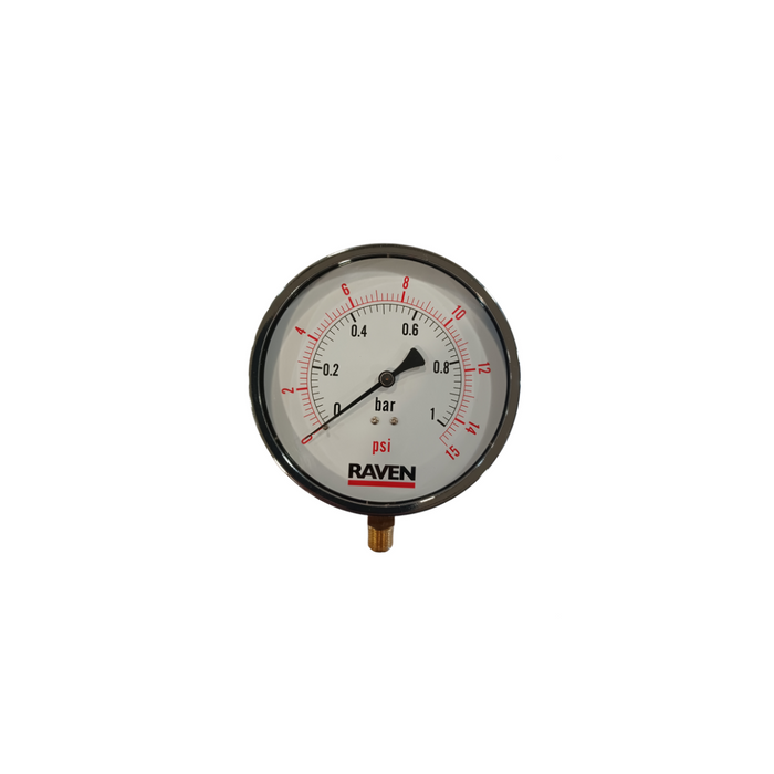 0-15 PSI Gauge 2-1/2" Display