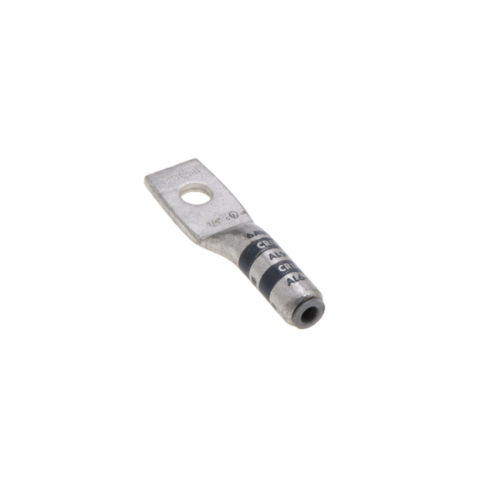 6 AWG 1/4” 1-Hole Aluminum Long Lug – Gray