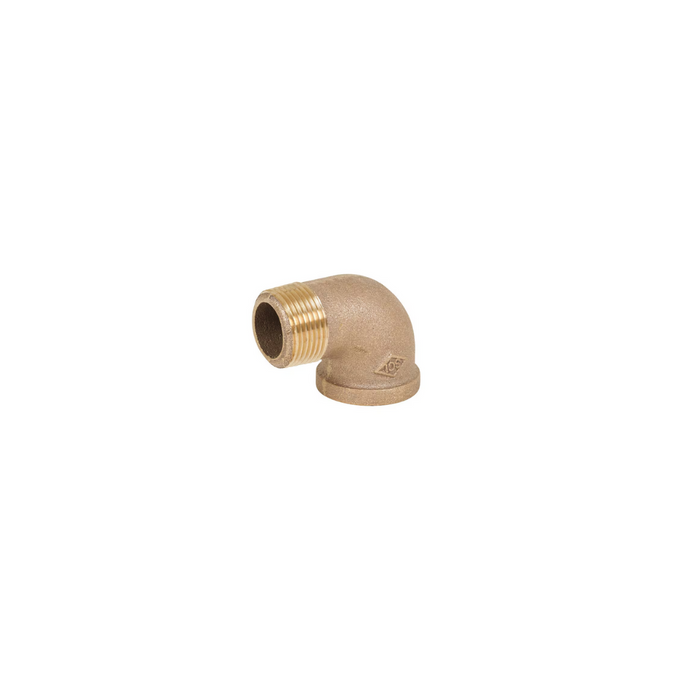 1-1/4" Brass 90 Deg Street Elbow, Lead Free (Threaded)