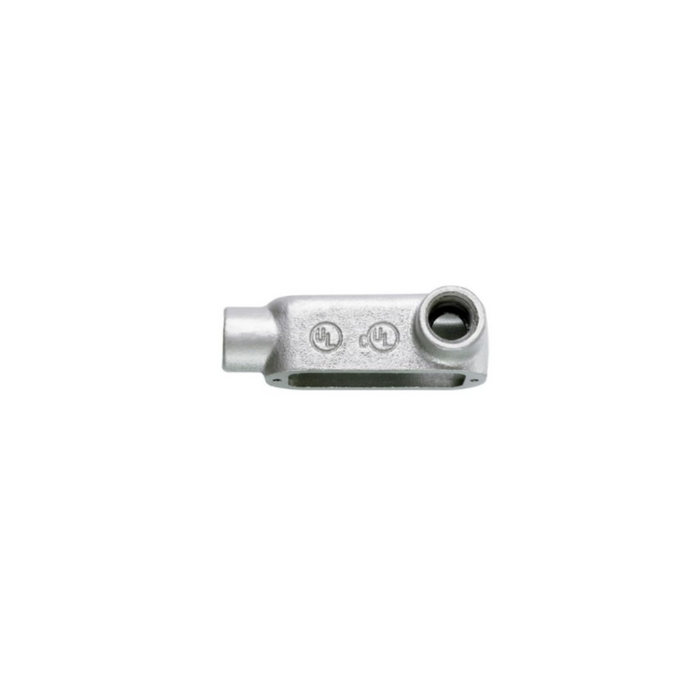 Eaton Crouse-Hinds series Condulet Form 5 conduit outlet body, Malleable iron, LR shape, 1"