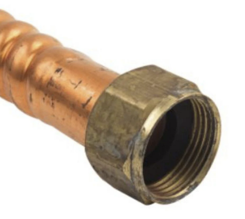 WRJ BrassCraft Water Softener/Water Heater Connectors Copper Flex – 7/8" ODBlack Rubber Gasket