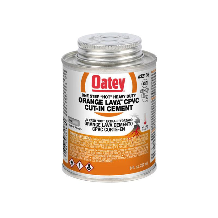 32166 Oatey® Orange Lava CPVC Cut-In Cement, 8 oz.
