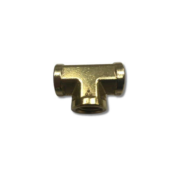 T7-888 United Brass 1/2" Female Pipe Thread Brass Tee - Forged