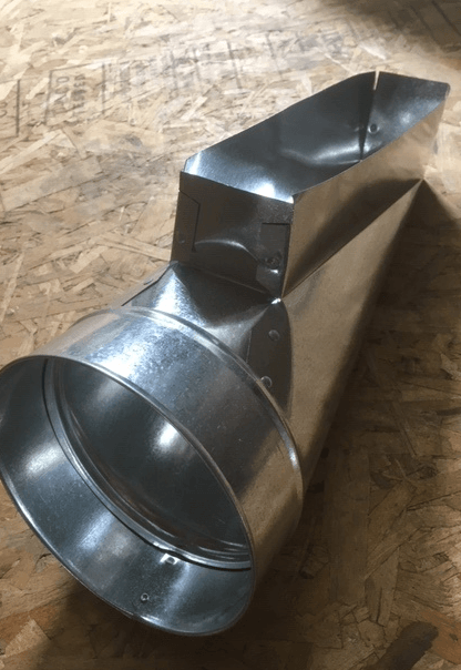 2-1/4" X 14" X 6" Galvanized Steel End Boot