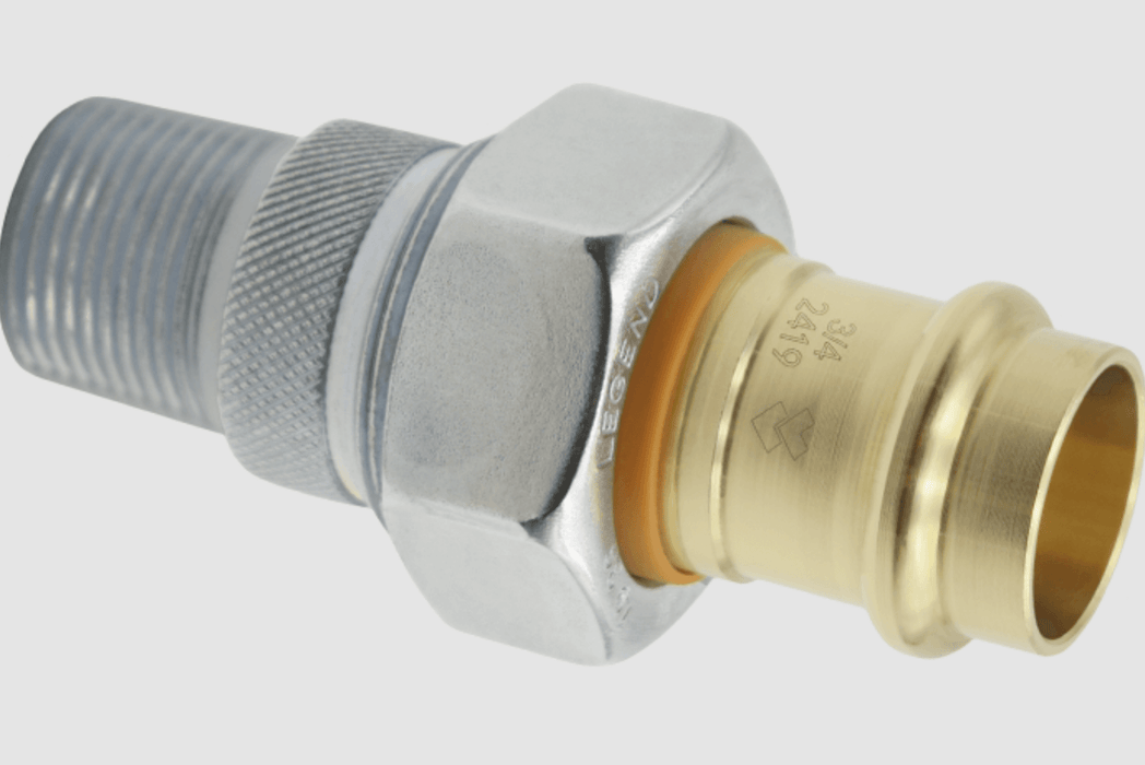 A8009P - 3/4" MIP X PRESS DIELEL UNION - American Copper & Brass - LEGENDV077 MIS. PLUMBING PROD.