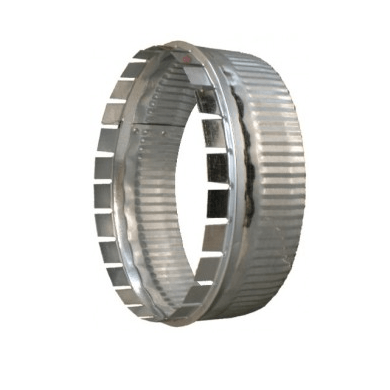10516 - 6" Crimped Starting Collar (3" Long) - American Copper & Brass - JONES MFG & SUPPLY CO DUCTWORK- B VENT