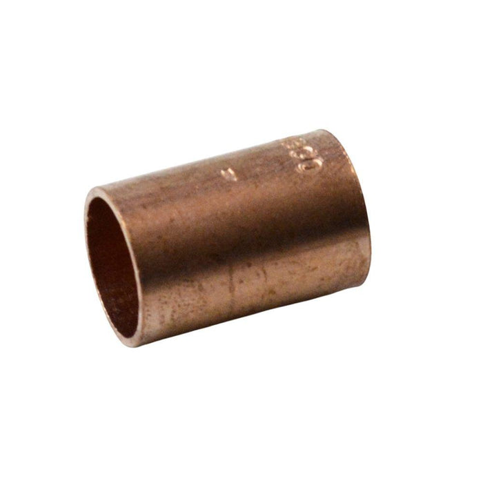 600.25 NIBCO 1/4" Wrot Copper Coupling with Stop (3/8 OD)