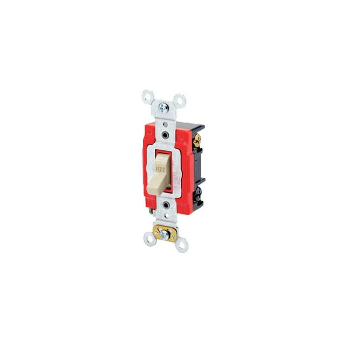1223-2I - 1223-2I Leviton 20 Amp, 120/277 Volt, Toggle 3-Way AC Quiet Switch, Extra Heavy Duty Spec Grade, Self Grounding, Back & Side Wired - Ivory - American Copper & Brass - LEVITON INC WIRING DEVICES