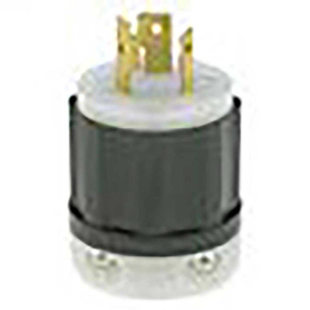 Leviton 2411 20 Amp 125/250 Volt NEMA L14-20P Locking Plug – Industrial Grade, Grounding, 3P4W