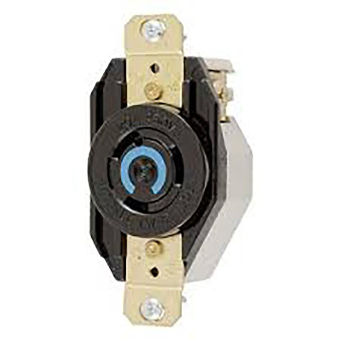 2413 - 2413 Leviton Locking Connector, 20 Amp, 125/250 Volt, Industrial Grade - Black & White - American Copper & Brass - LEVITON INC WIRING DEVICES