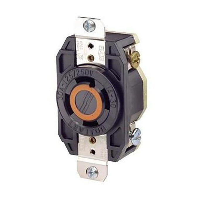 2711 - 2711 Leviton Locking Plug, 30 Amp, 125/250 Volt, Industrial Grade - Black & White - American Copper & Brass - LEVITON INC WIRING DEVICES
