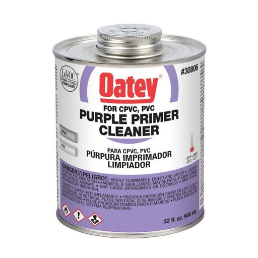 30806 - 30806 OATEY Purple Primer/Cleaner, 32 oz. - American Copper & Brass - OATEY S.C.S. CHEMICALS