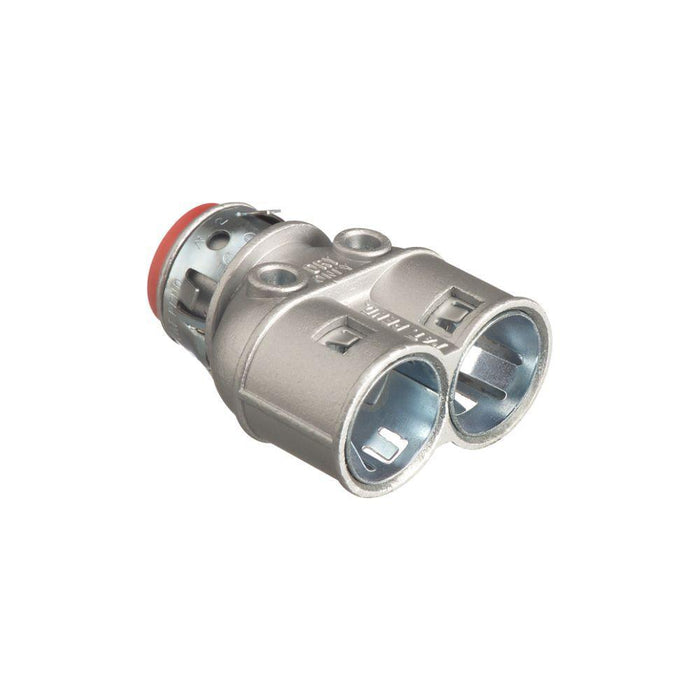 3838AST Arlington Industries 3/8" Snap-In Mc Duplex Die Cast Straight Connector with Insulated Throat