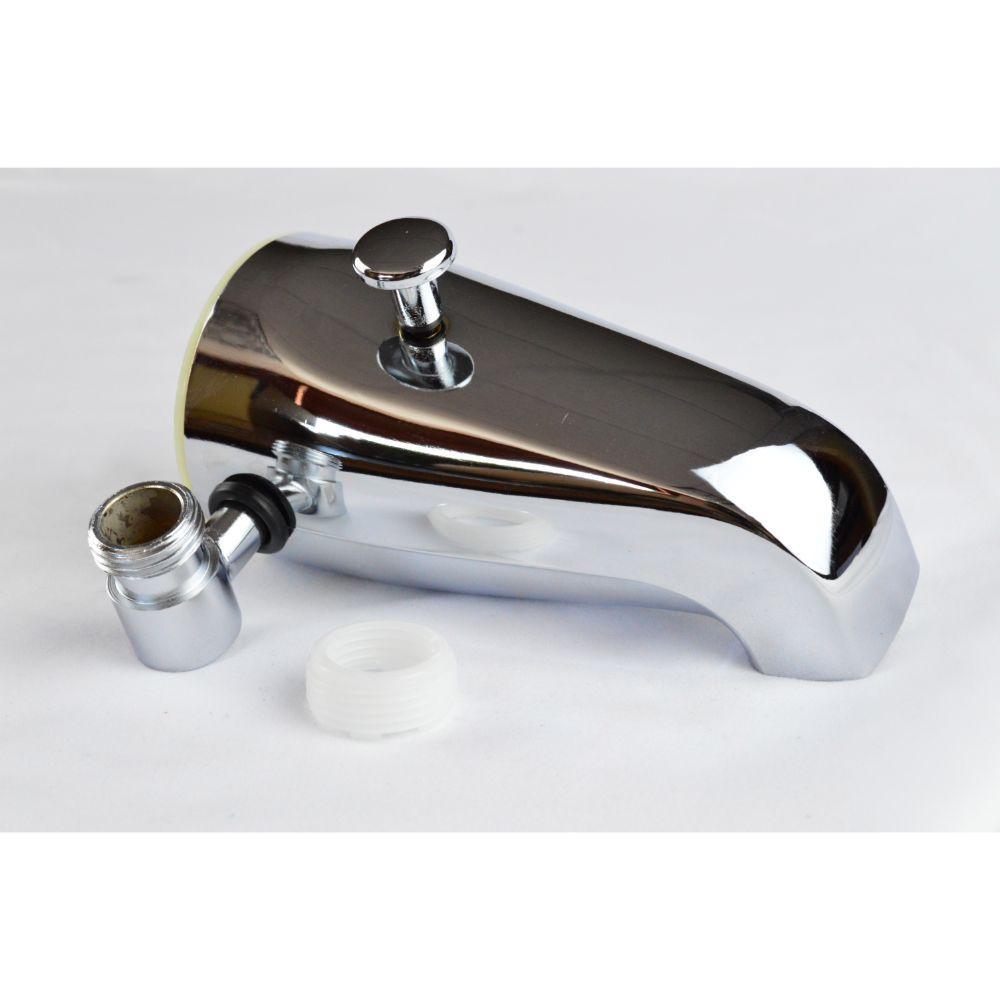 CHROME PLATED TUB DIVERTER SPOUT WITH SIDE OUTLET — American Copper & Brass