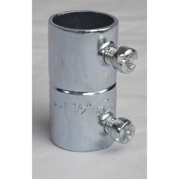 460 - 460 Eaton Crouse-Hinds 1/2" EMT Set Screw Type Coupling, EMT, Zinc Plated Steel - American Copper & Brass - CROUSE-HINDS CONDUIT FITTINGS