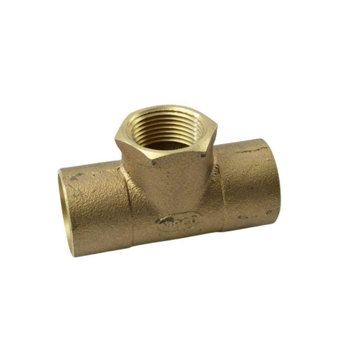 4714R-KFK - 714-LF3/4X1/2X3/4 NIBCO 3/4" X 1/2" X 3/4" Cast Bronze Reducing Pressure Tee C X Fip X C - American Copper & Brass - NIBCO INC SWEAT FITTINGS
