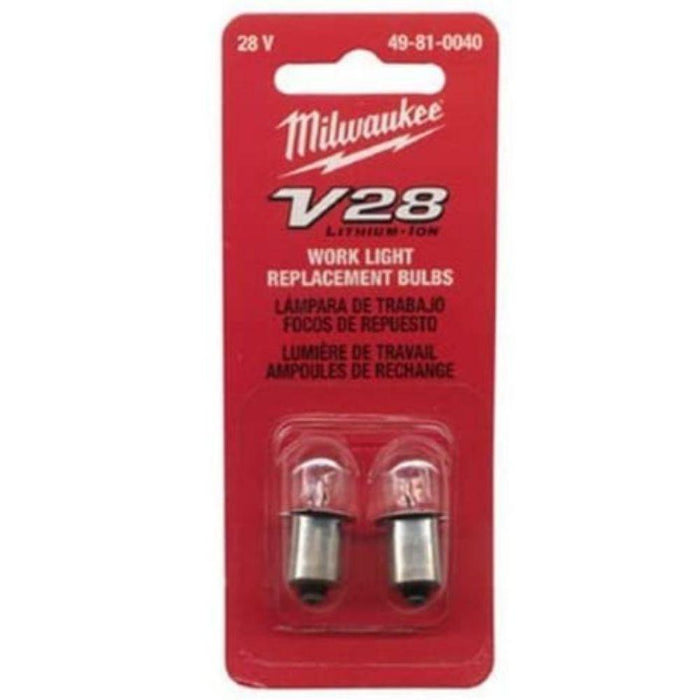 49-81-0040 - REPLACEMENT BULBS-MILWAUKEE 28V WORKLIGHT - American Copper & Brass - ORGILL INC TOOLS