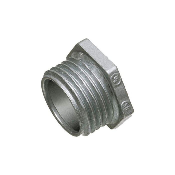 501 - 501 Arlington Industries 1/2" Conduit nipple, zinc die-cast, Provides burr free entrance into the box - American Copper & Brass - ARLINGTON INDUSTRIES CONDUIT FITTINGS