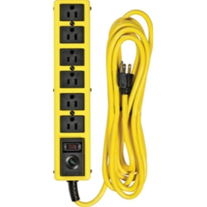 5138 - 6 OUTLET SURGE PROTECTOR METAL - American Copper & Brass - ORGILL INC ELECTRICAL CORDS