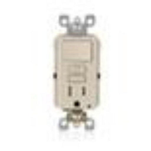 5299I - GFSW1-I Leviton Tamper-Resistant Receptacle with LED Indicator. 15 Amp, 125 Volt. Switch 1800 Watts, 120V AC - Ivory - American Copper & Brass - LEVITON INC WIRING DEVICES